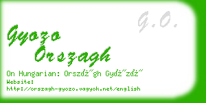 gyozo orszagh business card